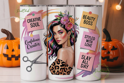 Beauty Boss Tumbler Wrap Sublimation PixelChick 