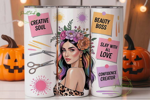 Beauty Boss Tumbler Wrap Sublimation PixelChick 