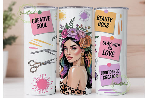 Beauty Boss Tumbler Wrap Sublimation PixelChick 