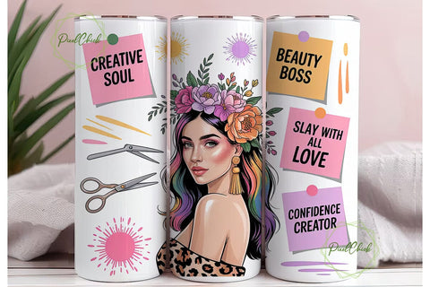 Beauty Boss Tumbler Wrap Sublimation PixelChick 