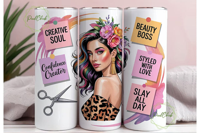 Beauty Boss Tumbler Wrap Sublimation PixelChick 