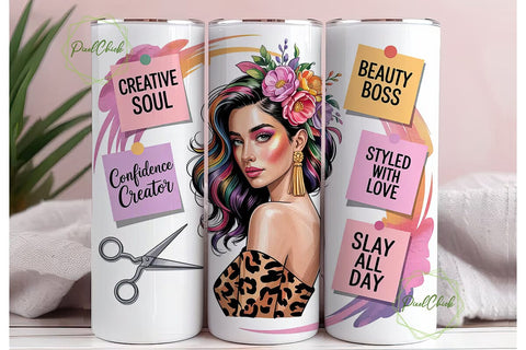 Beauty Boss Tumbler Wrap Sublimation PixelChick 