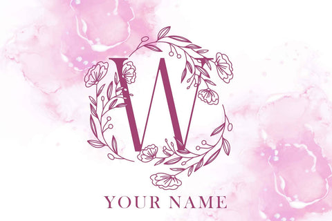 Beauty Floral Blossom Monogram Font Dm Letter Studio 