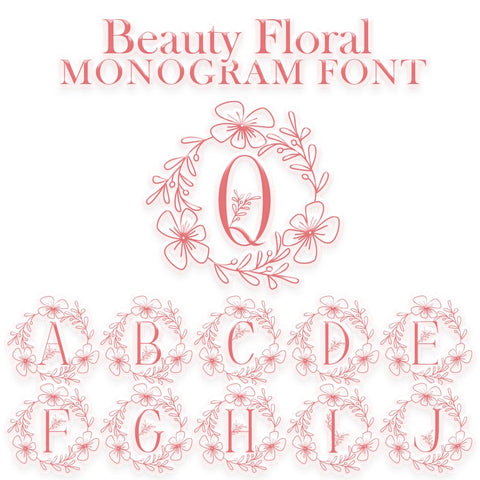 Beauty Floral Monogram Font Dm Letter Studio 