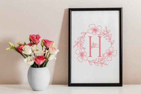 Beauty Floral Monogram Font Dm Letter Studio 