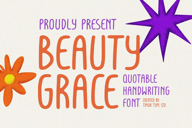 Beauty Grace - Quotable Handwriting Font Font Timur type 