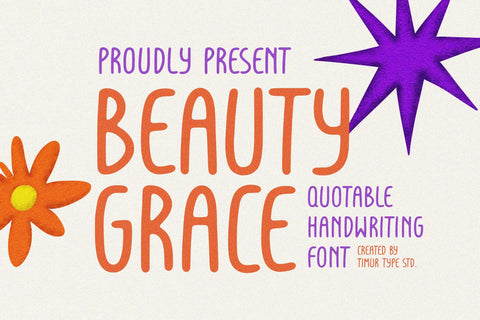 Beauty Grace - Quotable Handwriting Font Font Timur type 
