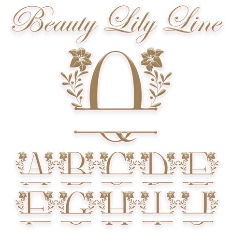 Beauty Lily Line Monogram Font Dm Letter Studio 