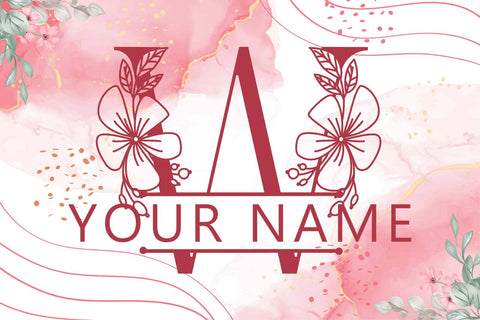 Beauty Magnolia Line Monogram Font Dm Letter Studio 