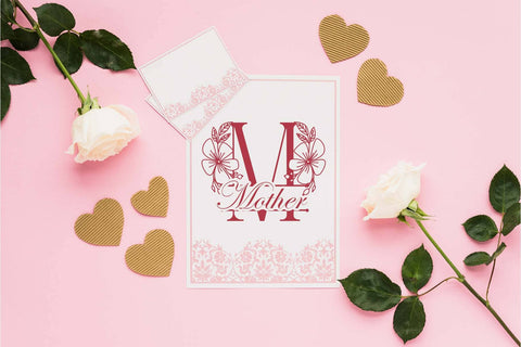 Beauty Magnolia Line Monogram Font Dm Letter Studio 