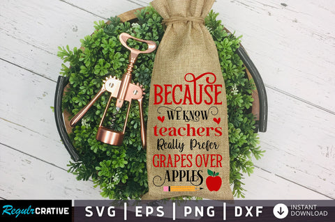 Because we know teachers Svg Design SVG Regulrcrative 