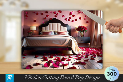 Bedroom with Rose Cutting Board Sublimation Regulrcrative 