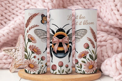 Bee and Bloom 20oz Tumbler Wrap Sublimation DesignSVG 