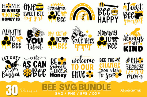 Bee Bundle SVG Bundle SVG Regulrcrative 
