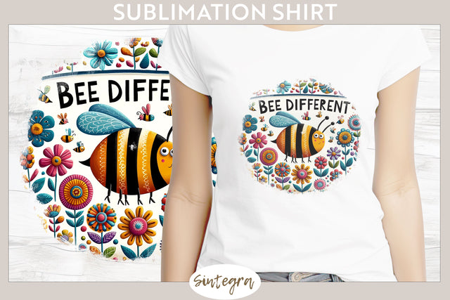 Bee Different v5 T-shirt Sublimation Sublimation Sintegra 
