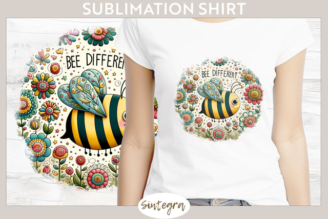Bee Different v6 T-shirt Sublimation Sublimation Sintegra 