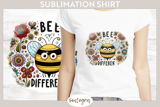 Bee Different v7 T-shirt Sublimation Sublimation Sintegra 