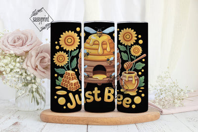 Bee Happy 20oz Tumbler Wrap Sublimation sassyprint 
