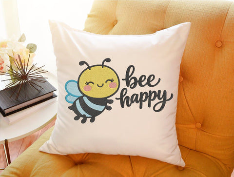 Bee Happy Embroidery Design Embroidery/Applique DESIGNS designartist 