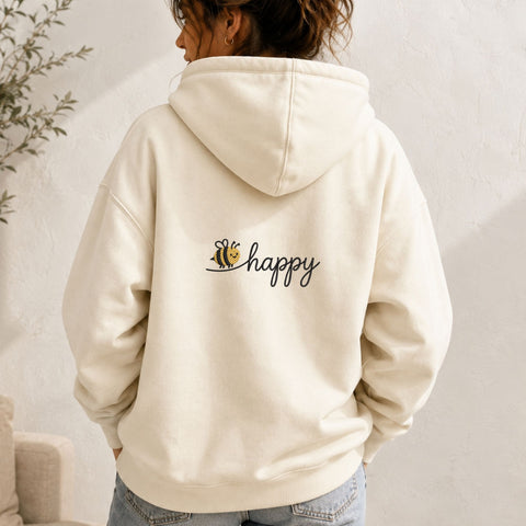 Bee Happy Machine Embroidery Design Cute Bumble Bee Quote PES DST Embroidery Files Embroidery/Applique DESIGNS PatternFeed8 