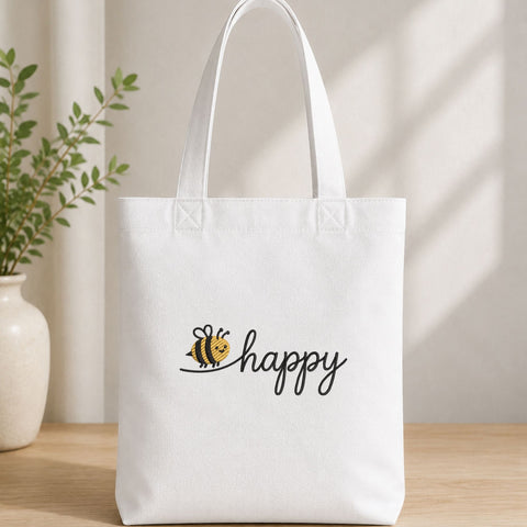 Bee Happy Machine Embroidery Design Cute Bumble Bee Quote PES DST Embroidery Files Embroidery/Applique DESIGNS PatternFeed8 