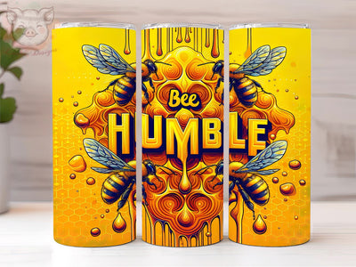Bee Humble 20oz Tumbler Png, Straight & Tapered Tumbler Png, Golden Bee Tumbler Png, Digital Download PNG Sublimation Lara' s Designs 