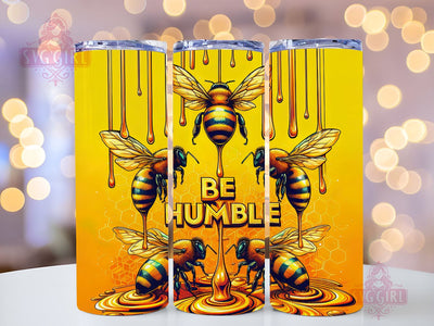 Bee Humble 20oz Tumbler Wrap Sublimation Design, Straight Tapered Tumbler Wrap, Bee Tumbler Png, Instant Digital Download Sublimation SvggirlplusArt 