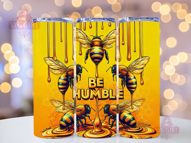 Bee Humble 20oz Tumbler Wrap Sublimation Design, Straight Tapered Tumbler Wrap, Bee Tumbler Png, Instant Digital Download Sublimation SvggirlplusArt 
