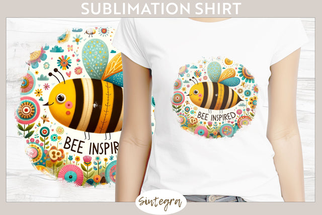 Bee Inspired v1 T-shirt Sublimation Sublimation Sintegra 
