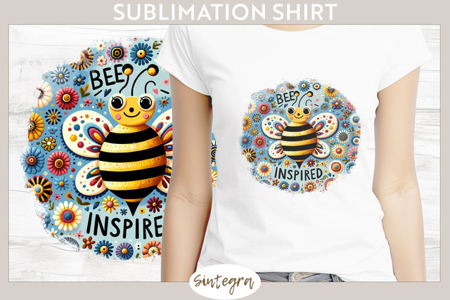 Bee Inspired v2 T-shirt Sublimation Sublimation Sintegra 