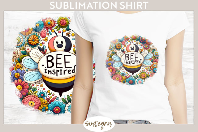 Bee Inspired v3 T-shirt Sublimation Sublimation Sintegra 