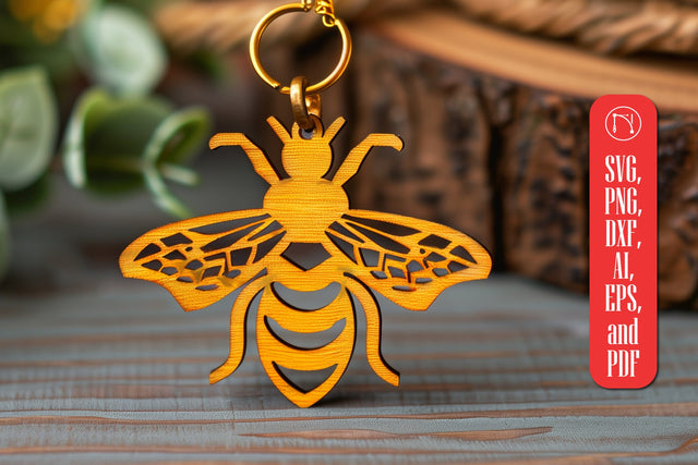 Bee Keychains Laser Cut SVG design SVG MD JOYNAL ABDIN 