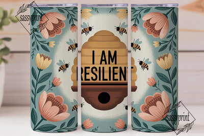 Bee Kind Bee Resilient Tumbler Wrap Sublimation sassyprint 