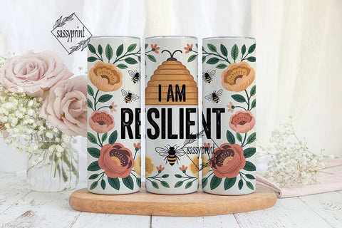 Bee Kind Bee Resilient Tumbler Wrap Sublimation sassyprint 