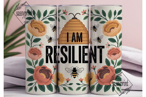 Bee Kind Bee Resilient Tumbler Wrap Sublimation sassyprint 