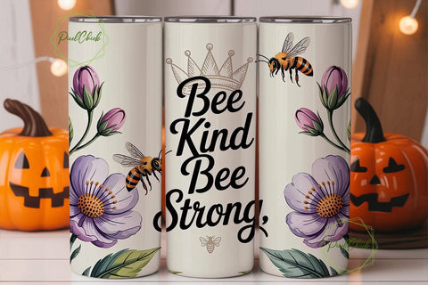 Bee Kind Floral 20oz Tumbler Wrap Sublimation PixelChick 