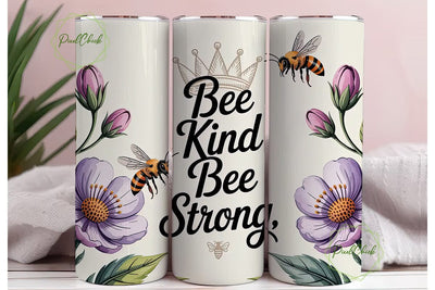 Bee Kind Floral 20oz Tumbler Wrap Sublimation PixelChick 