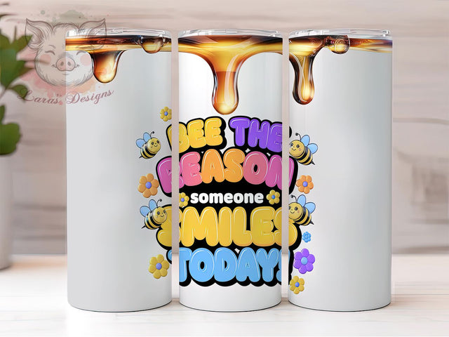 Bee Kind Inspirational Tumbler, Positive Quote Tumbler Wrap, 20oz Bee Kind Cup, Happy Bee Sublimation PNG, Motivational Tumbler Design, Uplifting Message Cup, Cute Bumblebee Wrap Sublimation Lara' s Designs 