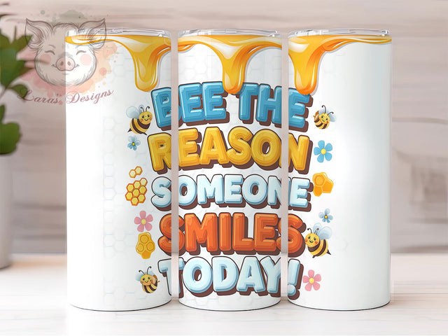 Bee Kind Inspirational Tumbler, Positive Quote Tumbler Wrap, 20oz Bee Kind Cup, Happy Bee Sublimation PNG, Motivational Tumbler Design, Uplifting Message Cup, Cute Bumblebee Wrap Sublimation Lara' s Designs 