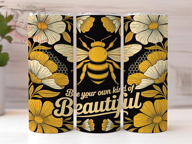 Bee Kind Motivational Tumbler, Motivational Bee Art, Kindness Quote Tumbler, 20Oz Wrap Design, Inspirational Sublimation, Bee Positive Theme, Uplifting Kindness Message Sublimation Lara' s Designs 