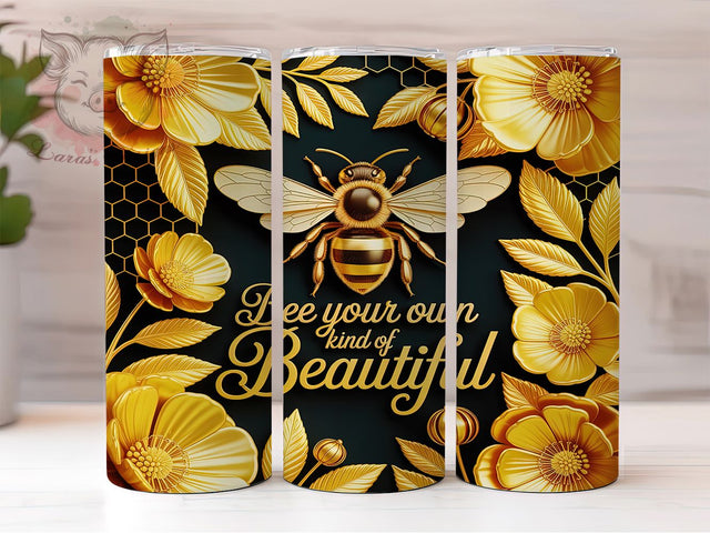 Bee Kind Motivational Tumbler, Motivational Bee Art, Kindness Quote Tumbler, 20Oz Wrap Design, Inspirational Sublimation, Bee Positive Theme, Uplifting Kindness Message Sublimation Lara' s Designs 