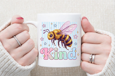 Bee Kind Quote Cute Bee Clipart PNG Sublimation designartist 