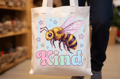 Bee Kind Quote Cute Bee Clipart PNG Sublimation designartist 
