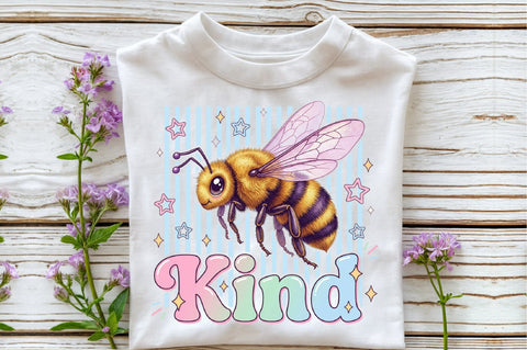 Bee Kind Quote Cute Bee Clipart PNG Sublimation designartist 