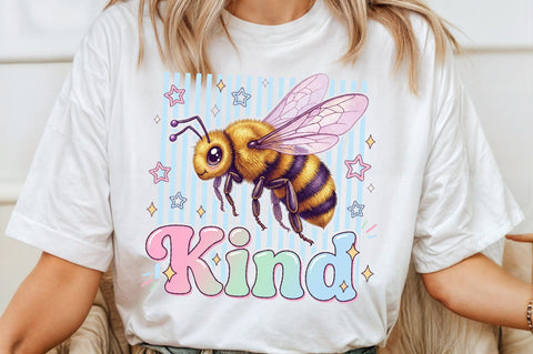 Bee Kind Quote Cute Bee Clipart PNG Sublimation designartist 