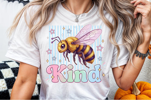 Bee Kind Quote Cute Bee Clipart PNG Sublimation designartist 