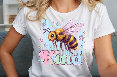 Bee Kind Quote Cute Bee Clipart PNG Sublimation designartist 