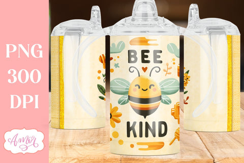 Bee kind sippy cup sublimation PNG | Kids tumbler template Sublimation Amorclipart 
