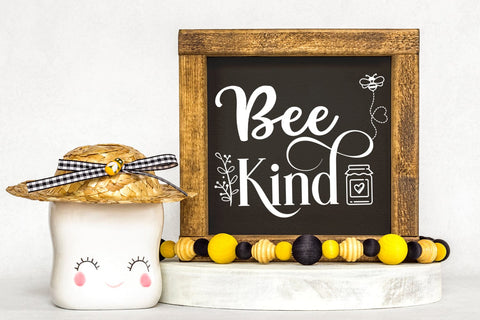 Bee Kind SVG I Bee Motivational SVG I Bee Home Decor SVG SVG Happy Printables Club 