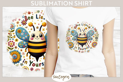 Bee Lieve In Yourself v11 T-shirt Sublimation Sublimation Sintegra 